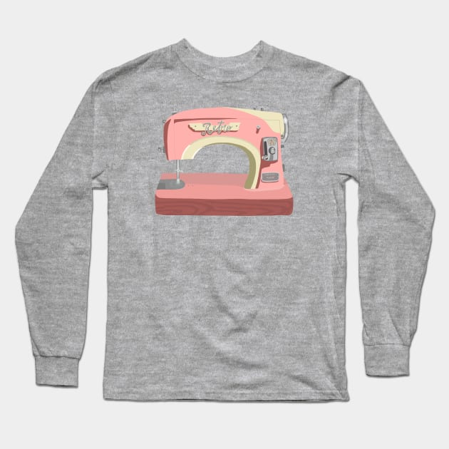 Pink Sewing Machine Long Sleeve T-Shirt by jenblove